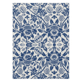 Intricate blue floral pattern on light background tafelkleed