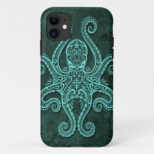 Intricate Blue Stone Octopus Case-Mate iPhone Case (Achterkant)