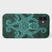 Intricate Blue Stone Octopus Case-Mate iPhone Case (Achterkant (horizontaal))