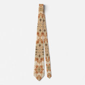 Intricate Bohemian Tile Pattern in Earthy Terracot Stropdas (Voorkant)