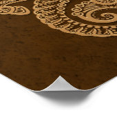 Intricate Brown Capricorn Zodiac Poster (Hoek)