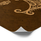 Intricate Brown Libra Zodiac Poster (Hoek)