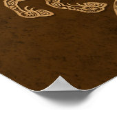 Intricate Brown Sagittarius Zodiac Poster (Hoek)