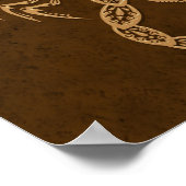 Intricate Brown Scorpio Zodiac Poster (Hoek)