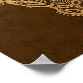 Intricate Brown Taurus Zodiac Poster (Hoek)