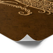 Intricate Brown Virgo Zodiac Poster (Hoek)