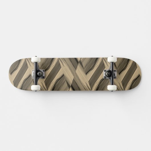 Intricate bruine marmer-patroon persoonlijk skateboard (Horizontaal)