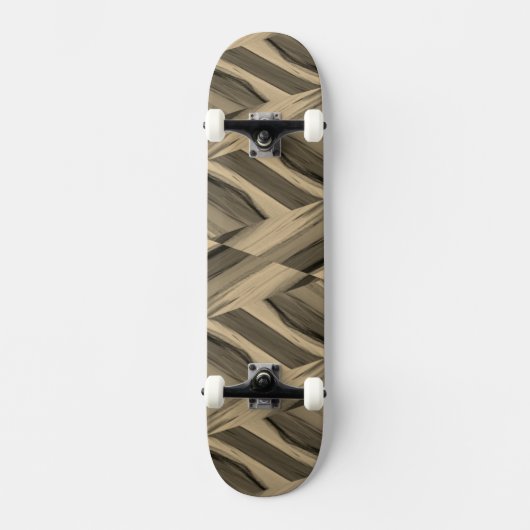 Intricate bruine marmer-patroon persoonlijk skateboard (Voorkant)
