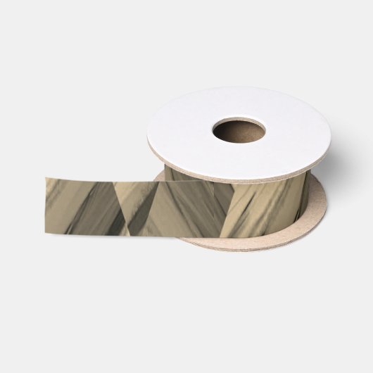 Intricate bruine marmer-patroon satijnen lint (Spoel)