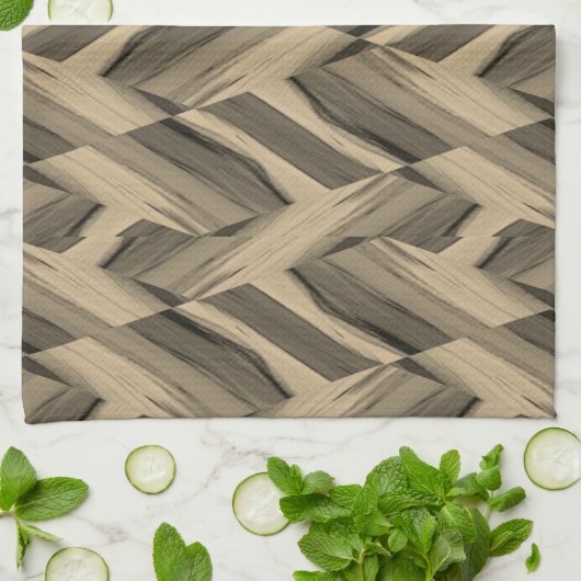 Intricate bruine marmer-patroon theedoek (Gevouwen)