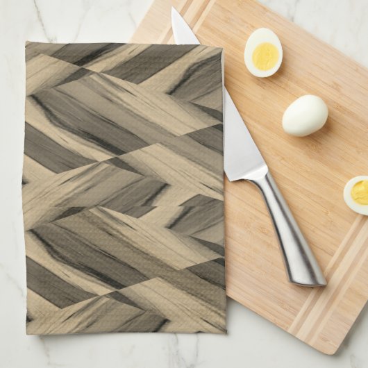 Intricate bruine marmer-patroon theedoek (Quarter Fold)