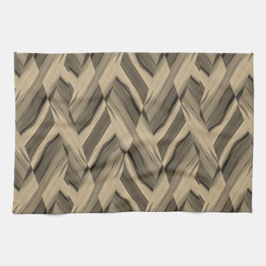 Intricate bruine marmer-patroon theedoek (Horizontaal)