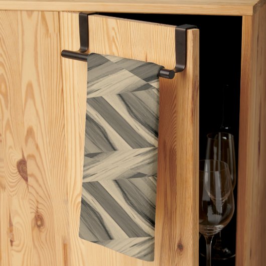 Intricate bruine marmer-patroon theedoek (Derde Gevouwen)