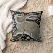 Intricate Bunny Rabbit Kerstwinter Pillow Kussen (Deken)