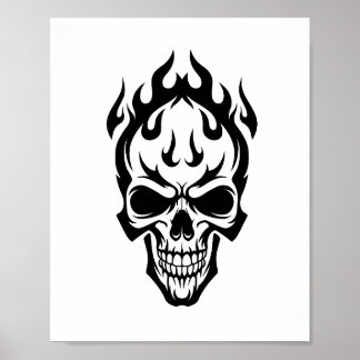 Intricate Celtic Knotwork Skull Poster - Detailed