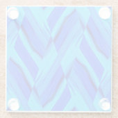 Intricate Cobalt Blue Marble Pattern Glazen Onderzetter (Achterkant)