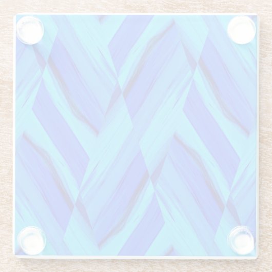 Intricate Cobalt Blue Marble Pattern Glazen Onderzetter (Achterkant)