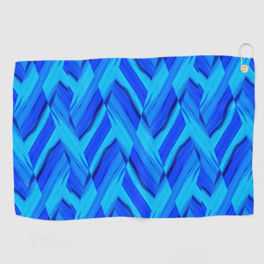 Intricate Cobalt Blue Marble Pattern Golfhanddoek (Horizontaal)