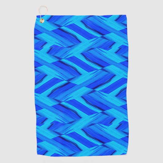Intricate Cobalt Blue Marble Pattern Golfhanddoek (Voorkant)