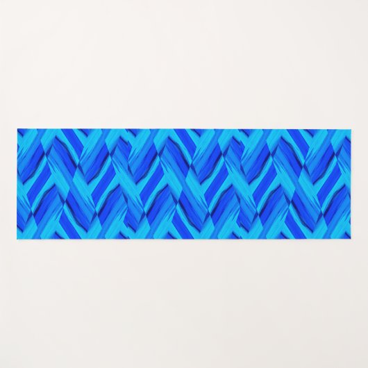 Intricate Cobalt Blue Marble Pattern Yogamat (Voorkant (horizontaal))