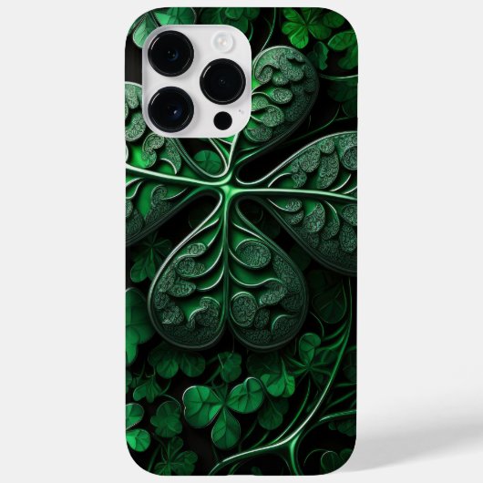 INTRICATE DARK GREEN IRISH SHAMROCKS Case-Mate iPhone CASE (Achterkant)