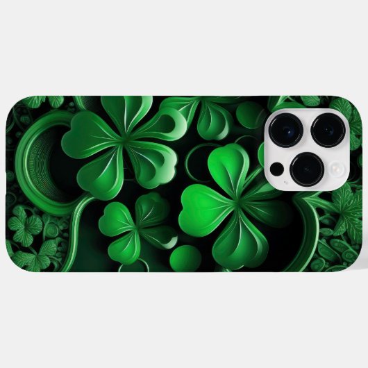 INTRICATE DARK GREEN IRISH SHAMROCKS Case-Mate iPhone CASE (Achterkant (horizontaal))