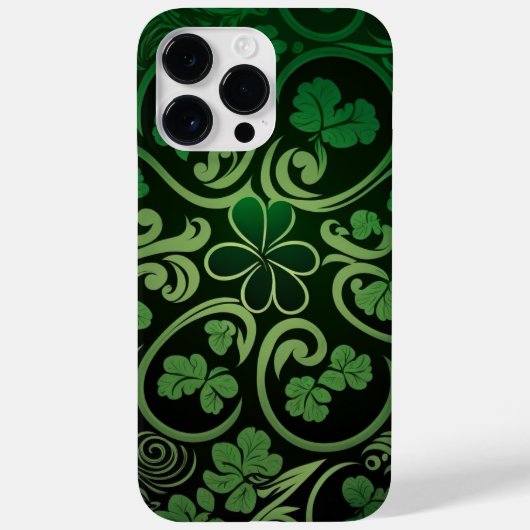 INTRICATE DARK GREEN IRISH SHAMROCKS Case-Mate iPhone CASE (Achterkant)