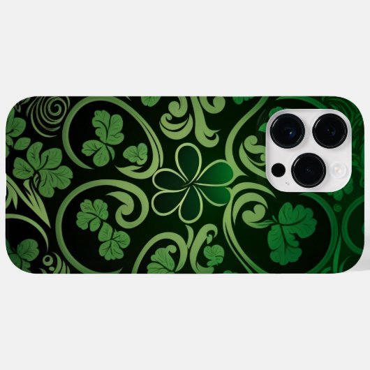 INTRICATE DARK GREEN IRISH SHAMROCKS Case-Mate iPhone CASE (Achterkant (horizontaal))