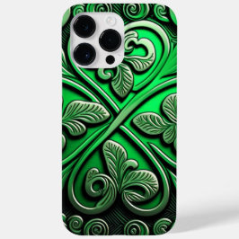 INTRICATE DARK GREEN IRISH SHAMROCKS Case-Mate iPhone 14 PRO MAX HOESJE