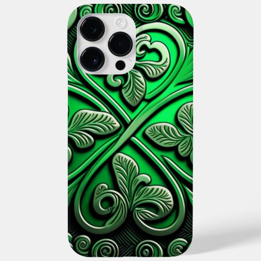 INTRICATE DARK GREEN IRISH SHAMROCKS Case-Mate iPhone CASE (Achterkant)