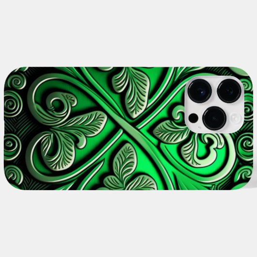 INTRICATE DARK GREEN IRISH SHAMROCKS Case-Mate iPhone CASE (Achterkant (horizontaal))