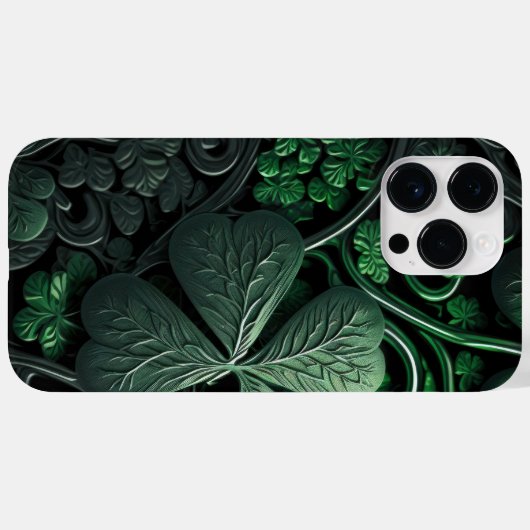 INTRICATE DARK GREEN IRISH SHAMROCKS Case-Mate iPhone CASE (Achterkant (horizontaal))