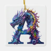 Intricate Dragon - letter A Ceramic Ornament (Voorkant)