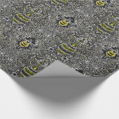 intricate filigree bee wrappapier cadeaupapier (Hoek)