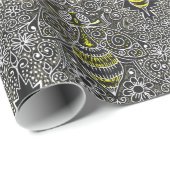 intricate filigree bee wrappapier cadeaupapier (Rol Hoek)