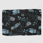 Intricate floral and paisley pattern golfhanddoek (Horizontaal)