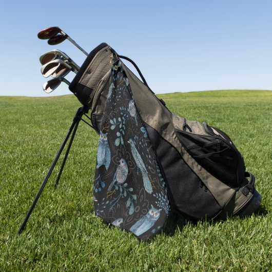 Intricate floral and paisley pattern golfhanddoek (Groen)