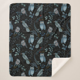 Intricate  floral and paisley  pattern  sherpa deken