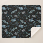 Intricate floral and paisley pattern sherpa deken (Voorkant (horizontaal))