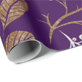 Intricate floral pattern with gold and white  cadeaupapier (Rol Hoek)