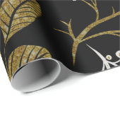 Intricate floral pattern with gold and white cadeaupapier (Rol Hoek)