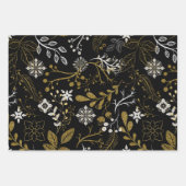 Intricate floral pattern with gold and white  inpakpapier vel (Voorkant 2)