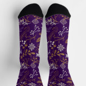 Intricate floral pattern with gold and white  sokken (Top)