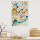Intricate Fractal Pattern Poster (Keuken)