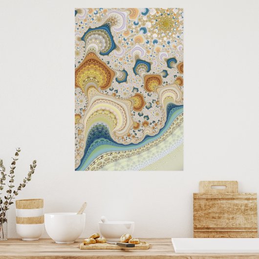 Intricate Fractal Pattern Poster (Keuken)