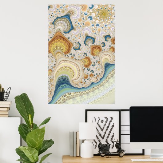 Intricate Fractal Pattern Poster (Thuiskantoor)