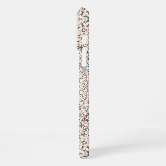 Intricate Geometric Mandala in Teal, Rose, & Sand iPhone Hoesje (Linkerkant)