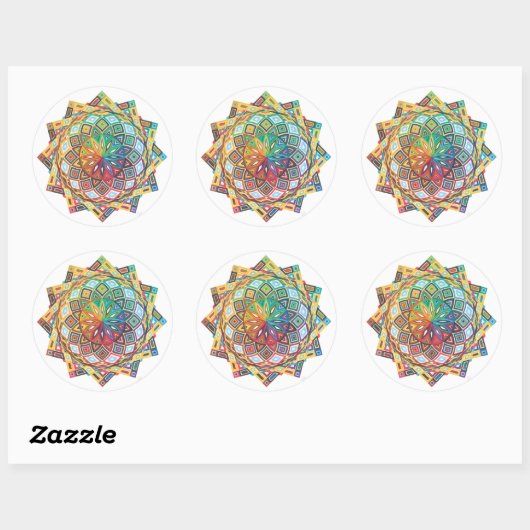 Intricate Geometric Mandala Sticker (Vel)