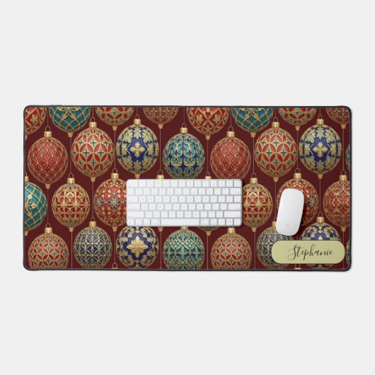 Intricate Geometric Ornament Custom Bureaumat (Keyboard & Muis)