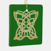 Intricate Gold Celtic Butterfly Personalized Keramisch Ornament (Rechts)